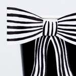 Black & White Stripy Bow Cups, Pack of 8