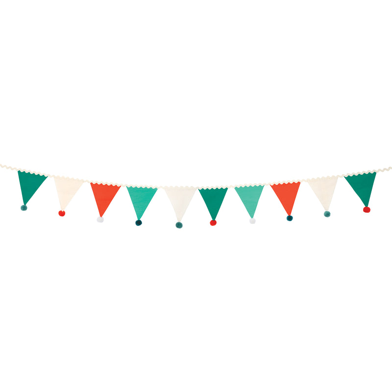 Christmas Pom Pom Flag Garland