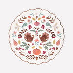 Folk Fall Side Plates, Pack of 8
