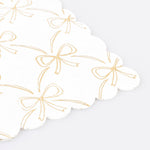 Gold Bow Small Napkins, Pack of 16