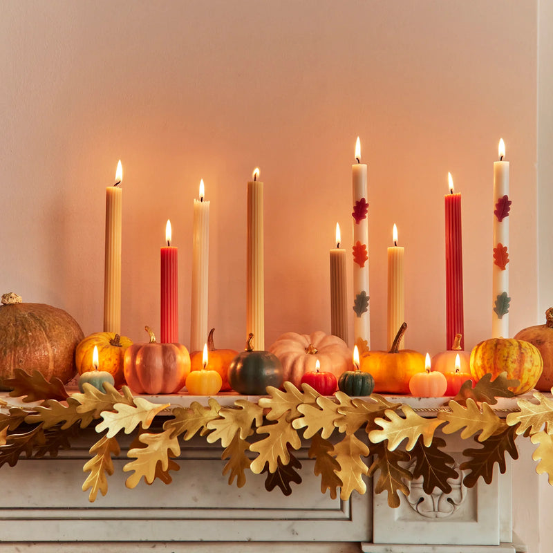 Leaf Table Candles, Pack of 2