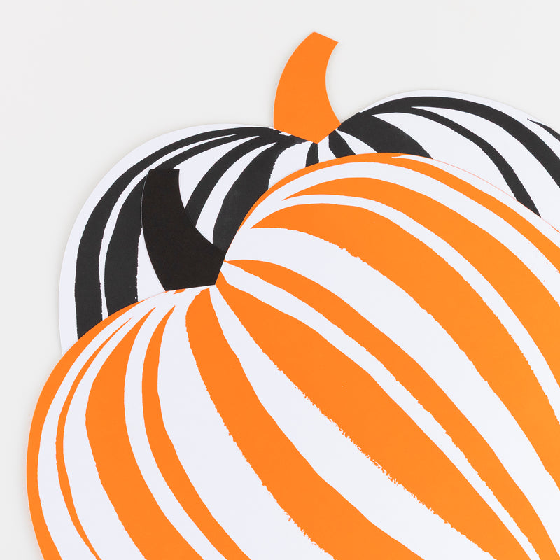 Stripe Pumpkin Placemats