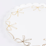 Gold Bow Dinner Plates, Pack of 8