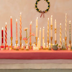 Assorted Stripe Twist Candles, Pack of 4