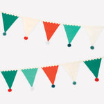 Christmas Pom Pom Flag Garland