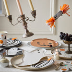 Stripe Pumpkin Plates, Pack of 8