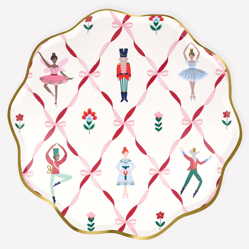 Nutcracker Ballet Dinner Plates, Pack of 8