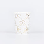 Gold Bow Cups, Pack of 8