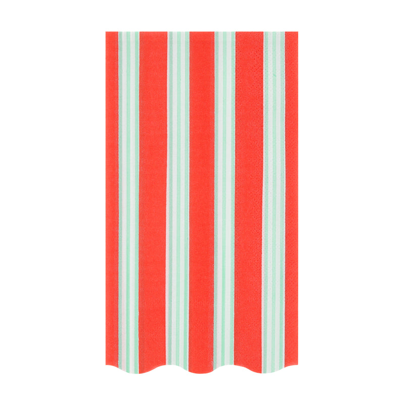 Festive Stripe Guest Towels, Pack of 16