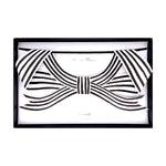 Black & White Stripy Bow Garland