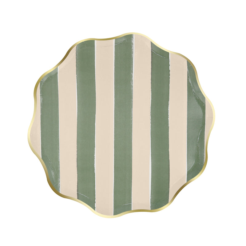 Fall Stripe Side Plates, Pack of 8