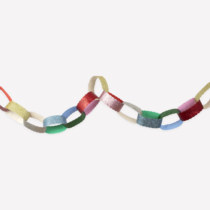 Giant Glitter Paper Chains