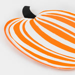 Stripe Pumpkin Plates, Pack of 8