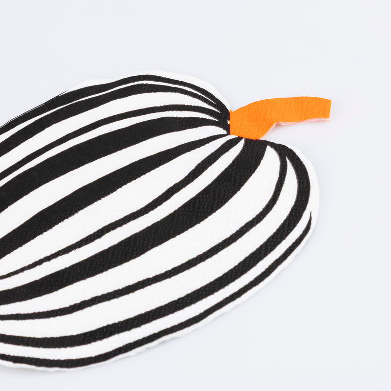 Stripe Pumpkin Napkins, Pack of 16
