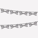 Black & White Stripy Bow Garland