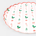 Festive Icon Stripes Dinner Plates, Pack of 8