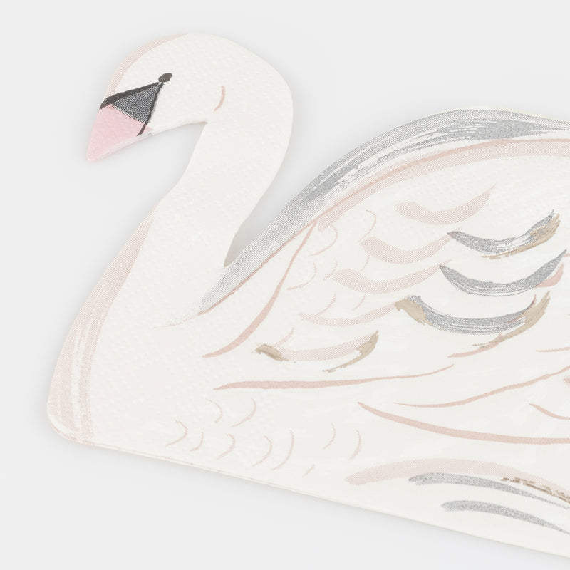 Painted Swan Napkins, Pack of 16