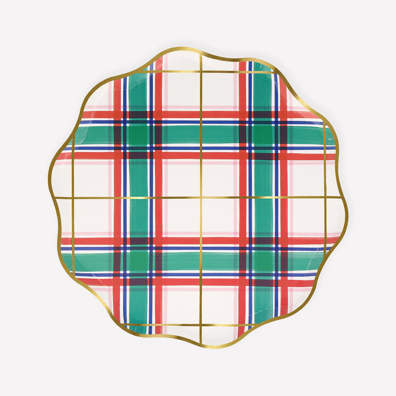Tartan Side Plates, Pack of 8