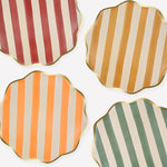 Fall Stripe Dinner Plates, Pack of 8