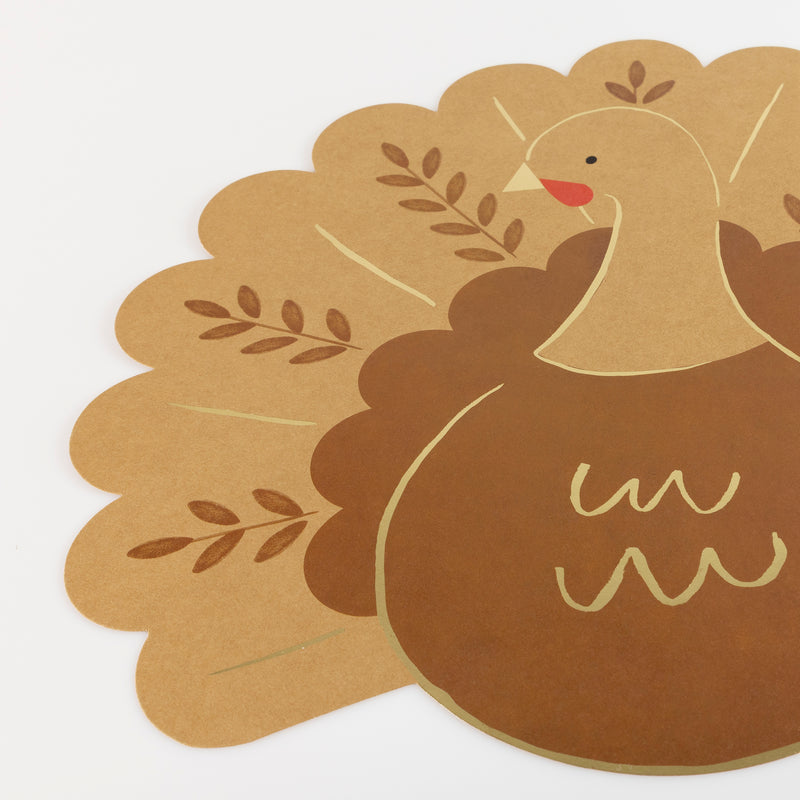 Folk Turkey Paper Placemats