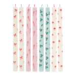 Festive Patterned Table Candles, Pack of 8