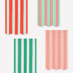 Festive Stripe Guest Towels, Pack of 16