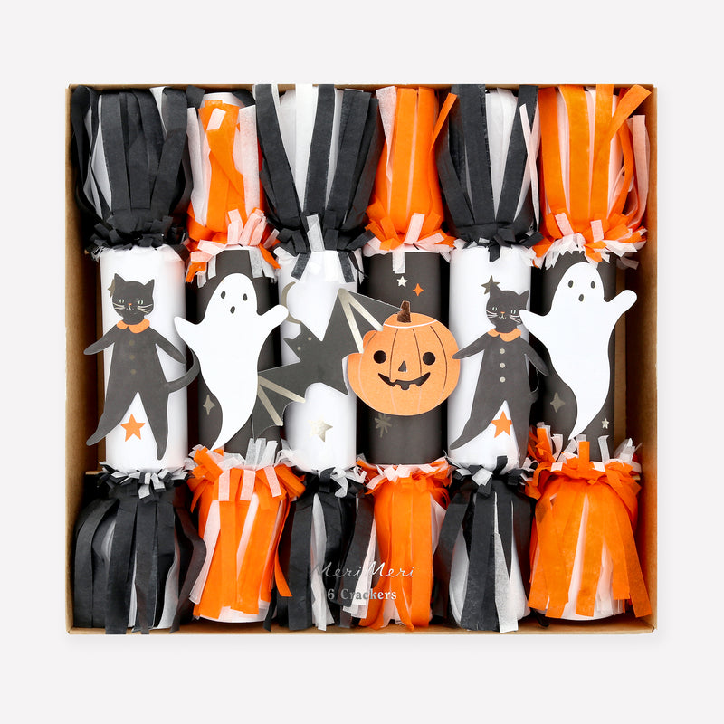 Halloween Fringe Crackers, Pack of 6