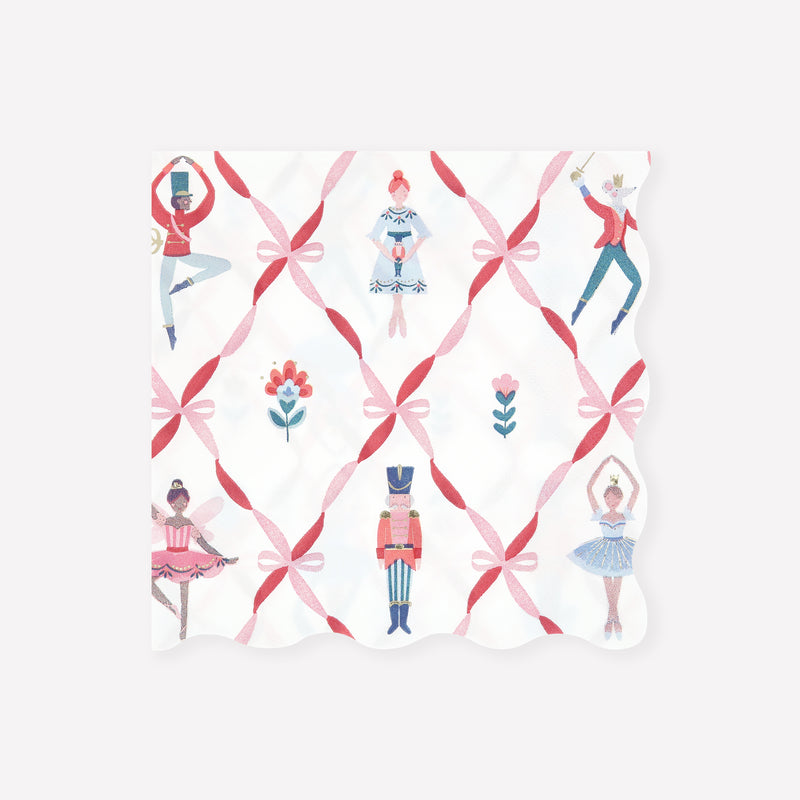 Nutcracker Ballet Large Napkins, Pack of 16