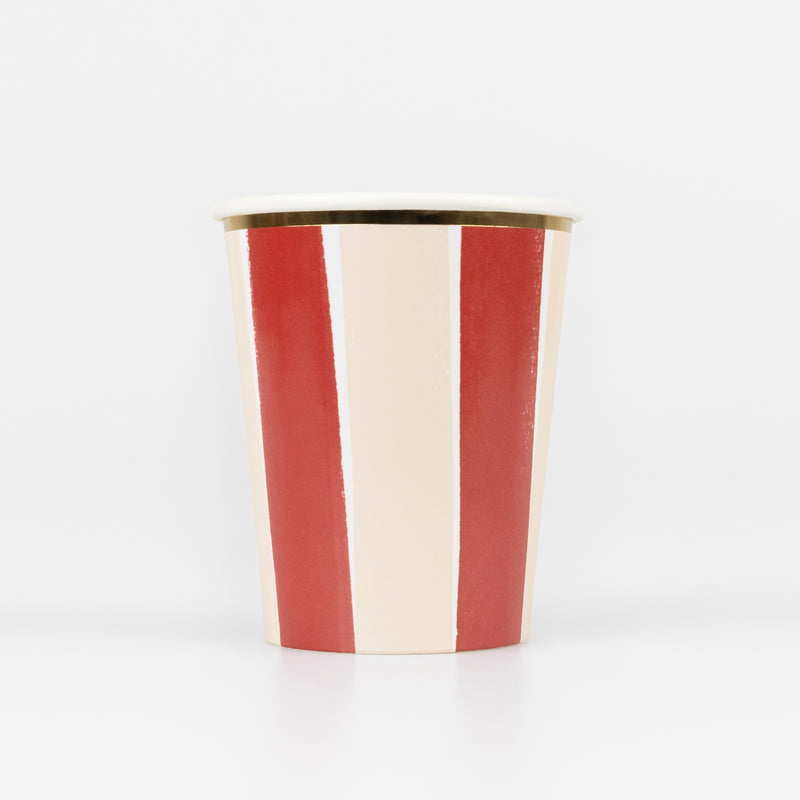 Fall Stripe Cups, Pack of 8