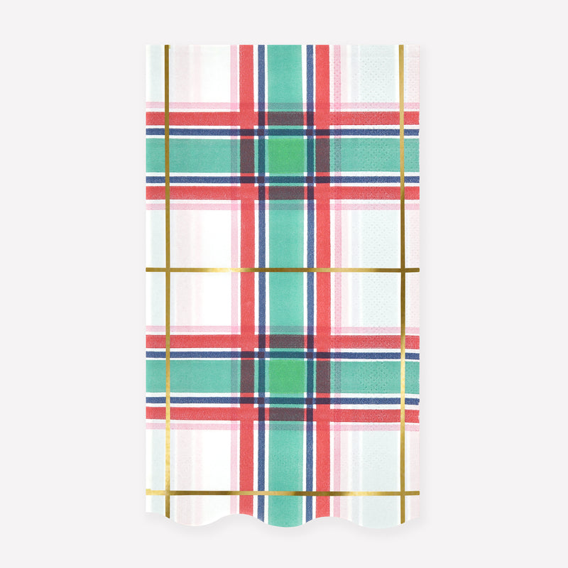 Tartan Guest Towels, Pack of 16