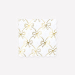Gold Bow Small Napkins, Pack of 16