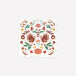 Folk Fall Small Napkins, Pack of 16