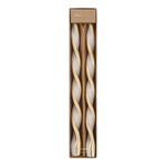 Gold Stripe Twist Candles, Pack of 2