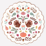 Folk Fall Dinner Plates, Pack of 8