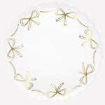 Gold Bow Dinner Plates, Pack of 8