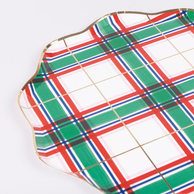 Tartan Dinner Plates, Pack of 8