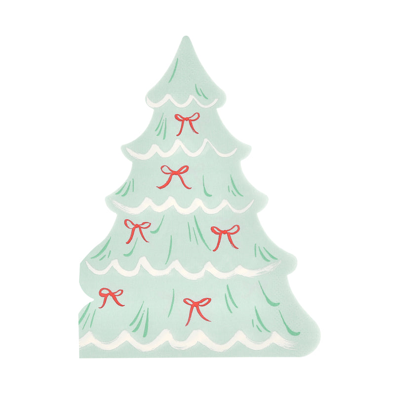 Gold Bow Tree Napkins, Pack of 16