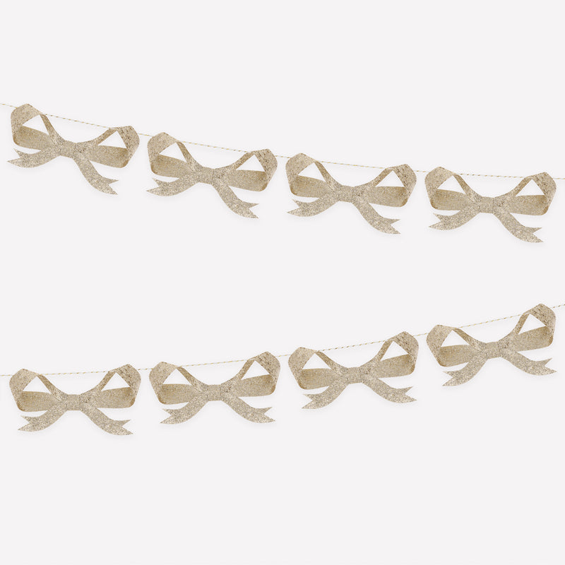 Glitter Bow Garland