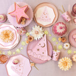 Pink Witch Hat Plates, Pack of 8