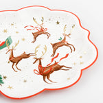 Santa, Sleigh & Reindeer Plates, Pack of 8