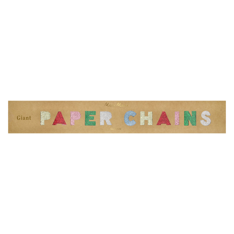 Giant Glitter Paper Chains