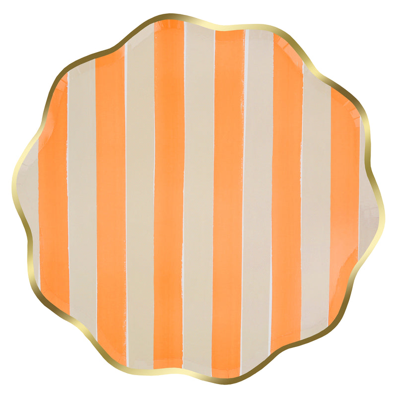 Fall Stripe Dinner Plates, Pack of 8