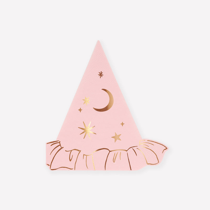 Pink Witch Hat Napkins, Pack of 16