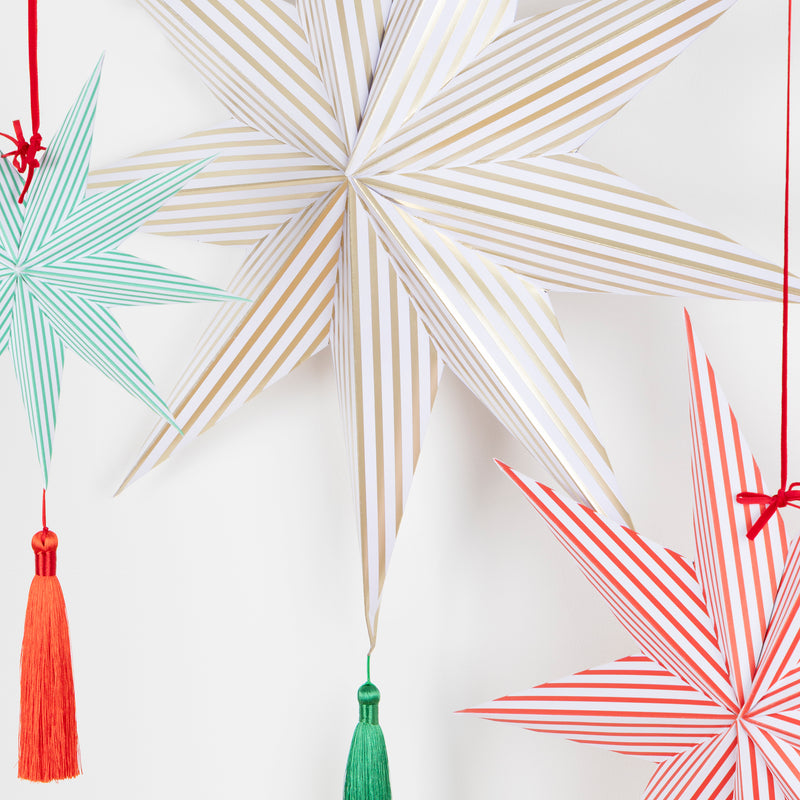 Stripe Star Decorations