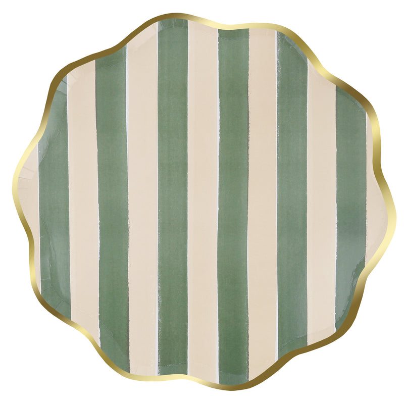 Fall Stripe Dinner Plates, Pack of 8