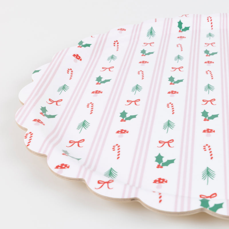Festive Icon Stripes Large Tray