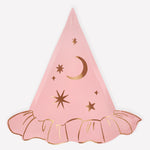 Pink Witch Hat Plates, Pack of 8