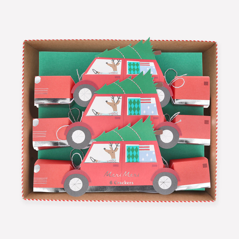 Reindeer In Car Crackers, Pack of 6