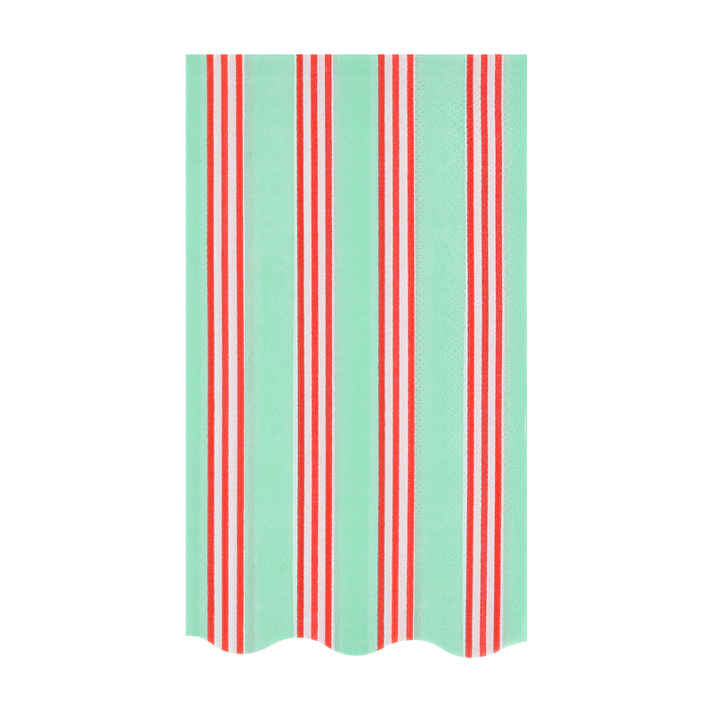 Festive Stripe Guest Towels, Pack of 16