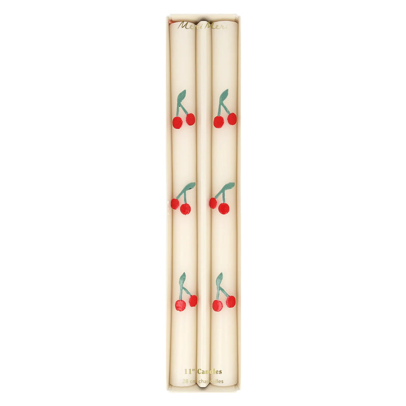 Cherry Table Candles, Set of 2